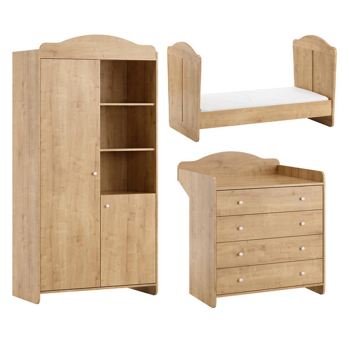 BABYZIMMER 3-teilig Megeve Holz - Braun, Holzwerkstoff (144.4/87/86cm) - Petits-meubles