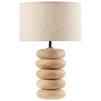 TISCHLAMPE Mangoholz Hellbraun Betwa - Hellbraun/Beige, Holz (25/25/41cm) - Beliani