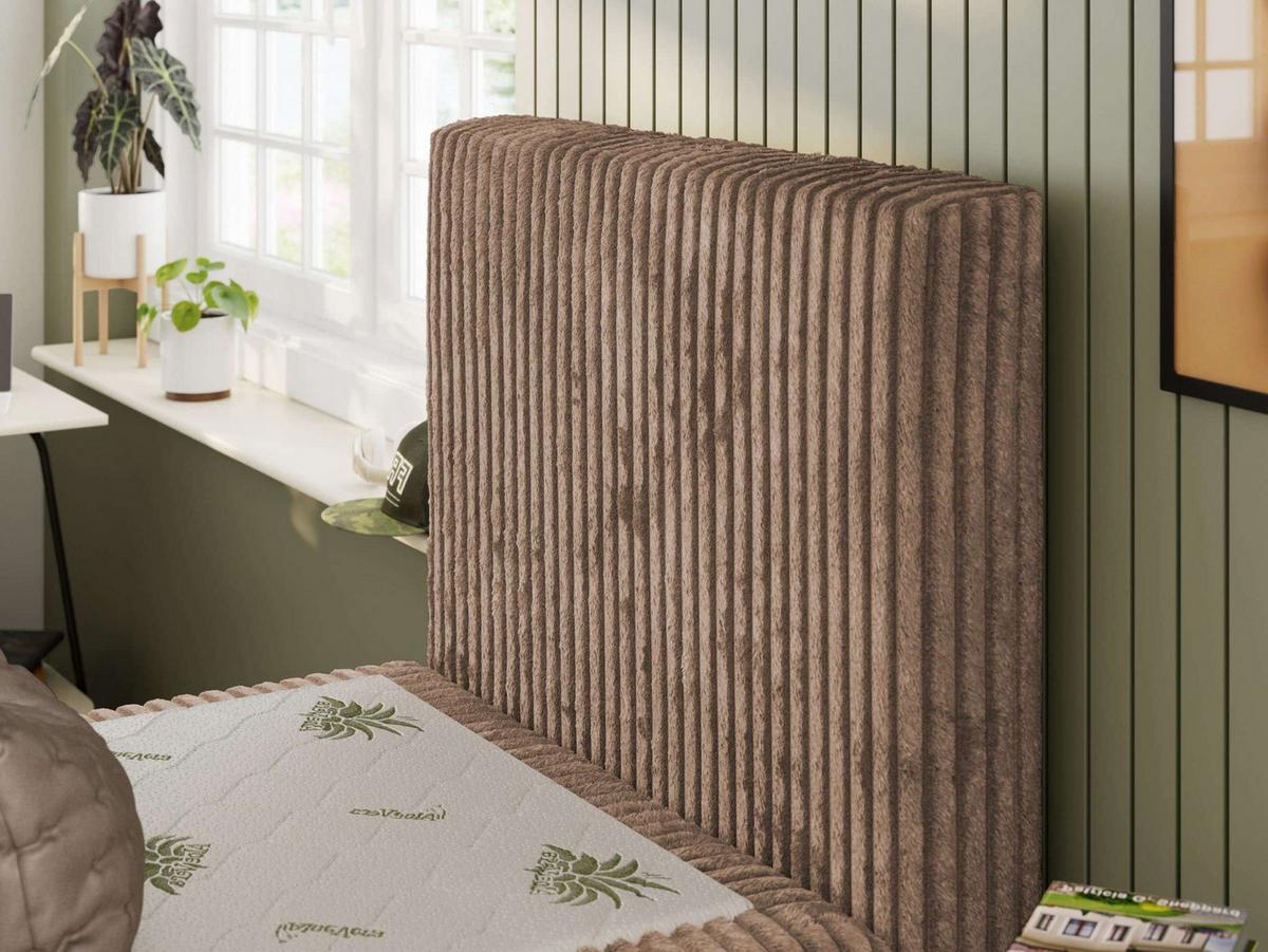 JUGENDBETT TILIO 90/200 - Braun - H4 - Rechts Seite - Braun, Textil (200/90cm) - MKS