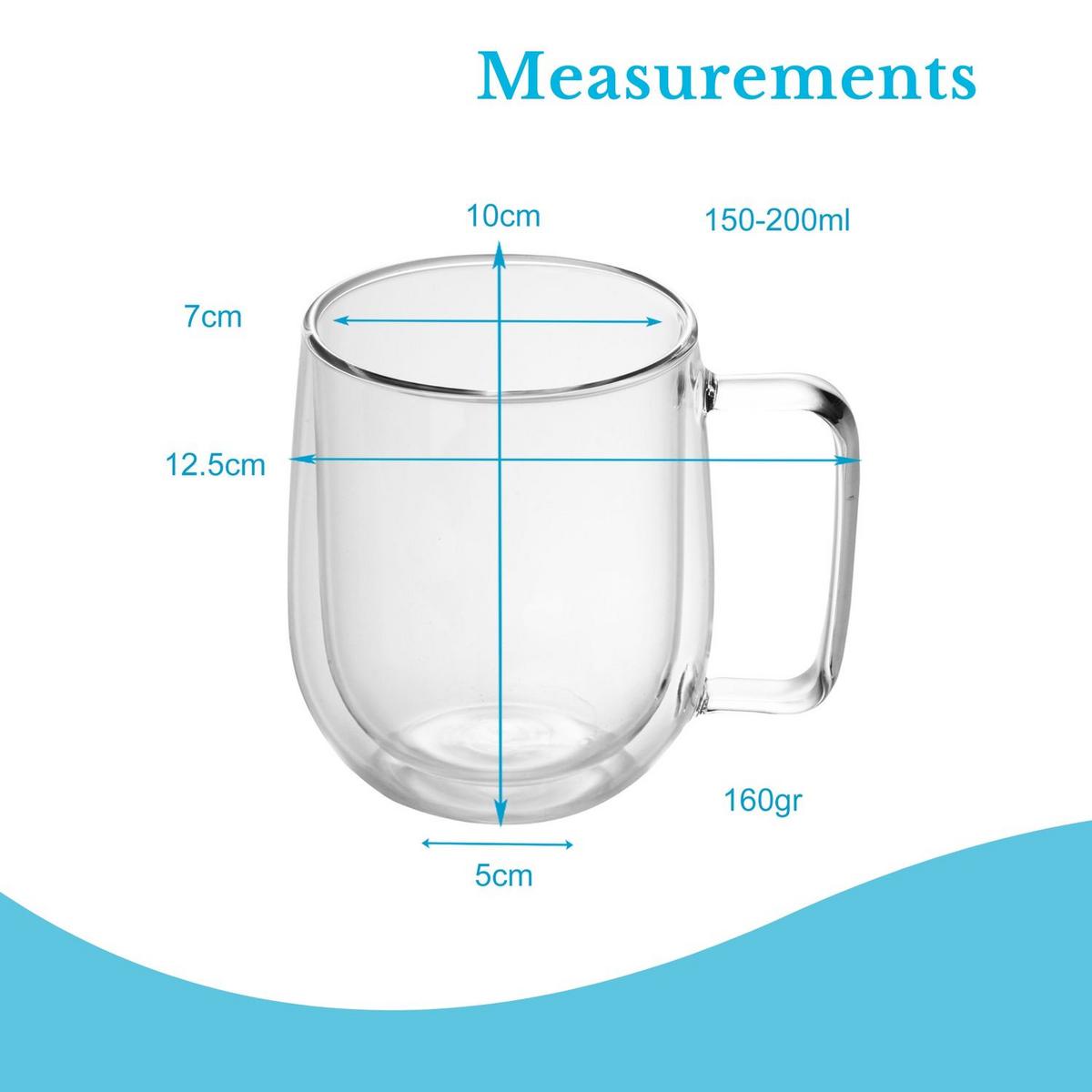 KAFFEEGLAS 200 ml(4er-Set) - Transparent, Glas - Intirilife