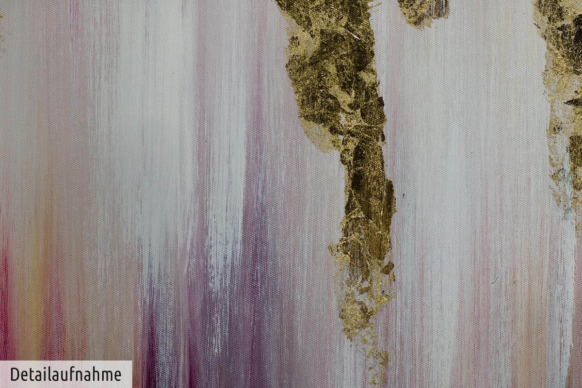 ACRYLBILD HANDGEMALT 120/80 cm - Pink, Holz/Textil (120/80cm) - KUNSTLOFT