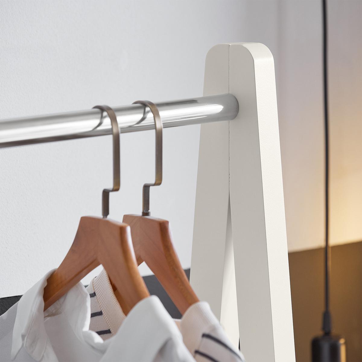 TELESKOP GARDEROBEN SYSTEM - Weiß, Holzwerkstoff (66/180/39cm) - SoBuy
