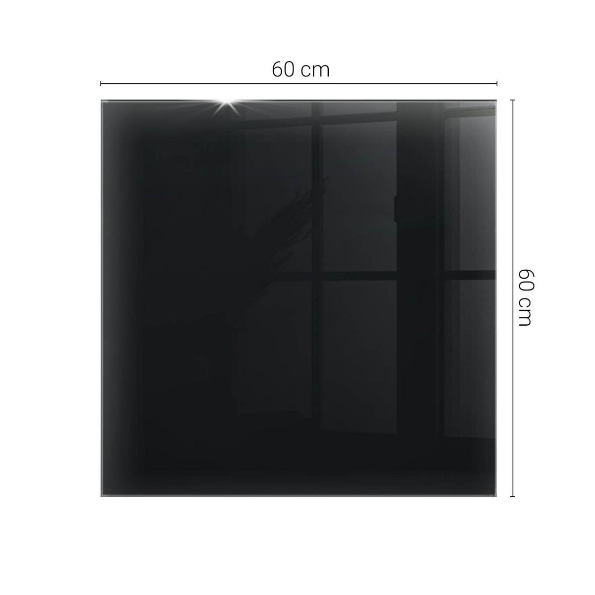 TISCHPLATTE 60x60 cm Farbe Schwarz, glatt - Schwarz, Glas (60/60/0.4cm) - TULUP