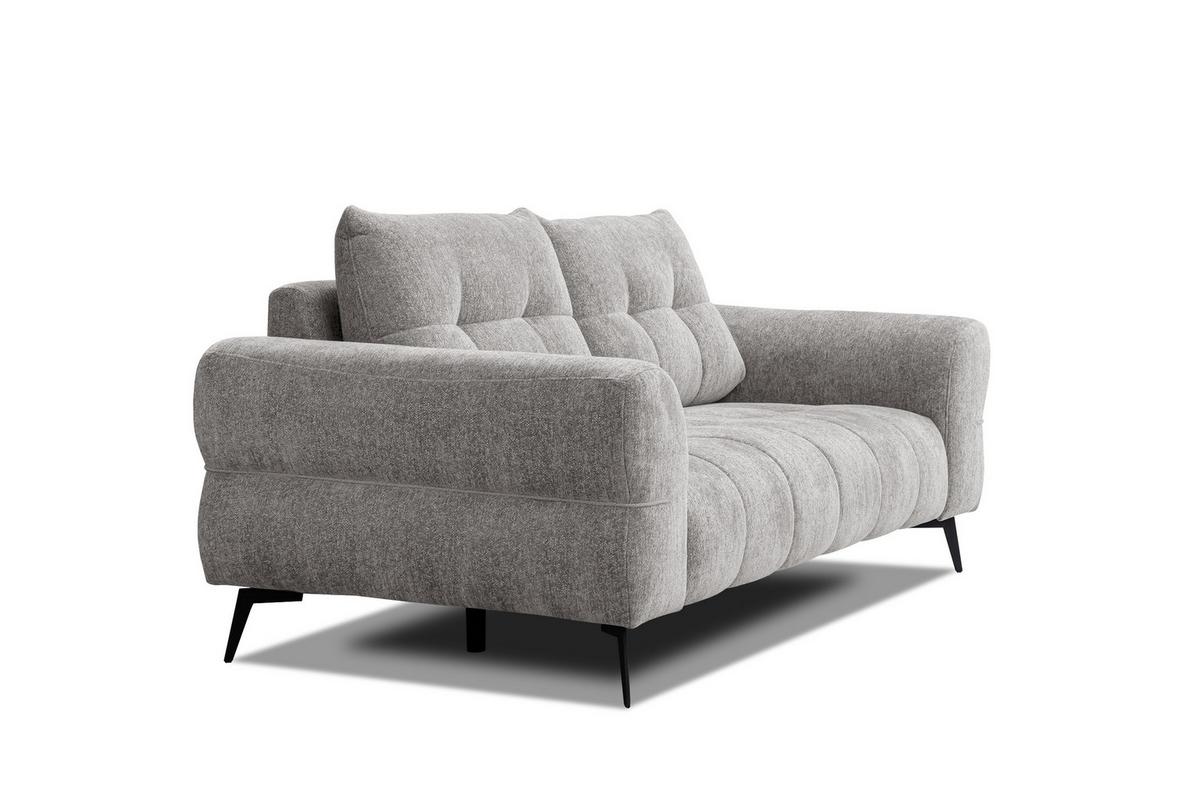 SOFA SALVINI 3-Sitzer, platingrau - Grau, Holz/Textil (237/88/99cm) - Wozimo