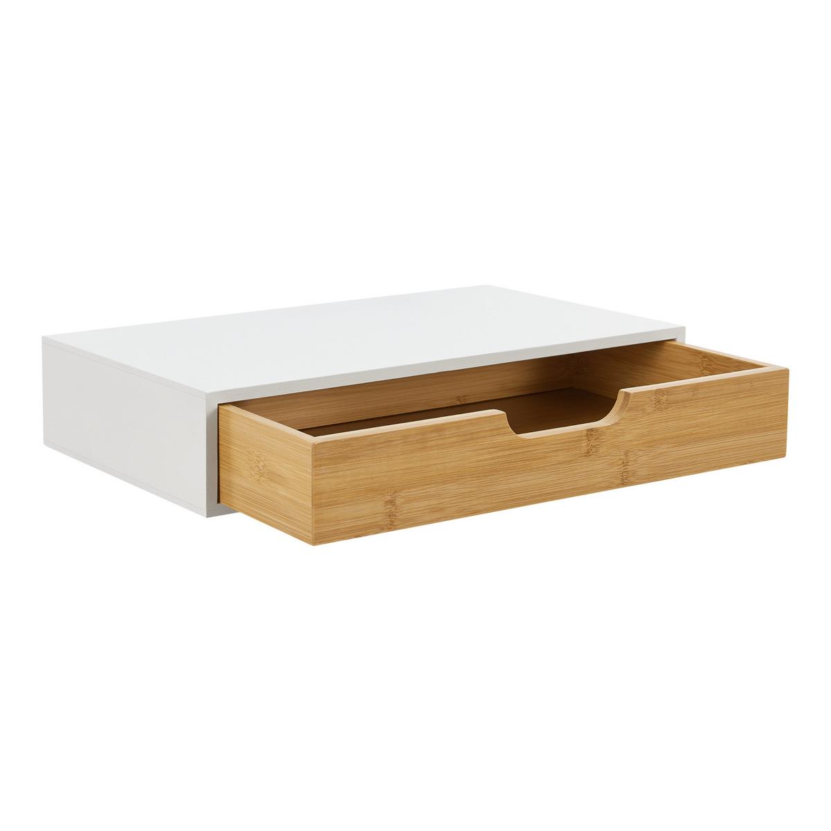 WANDREGAL Bokn - Weiß, Holz (40/8/24cm) - [en.casa]