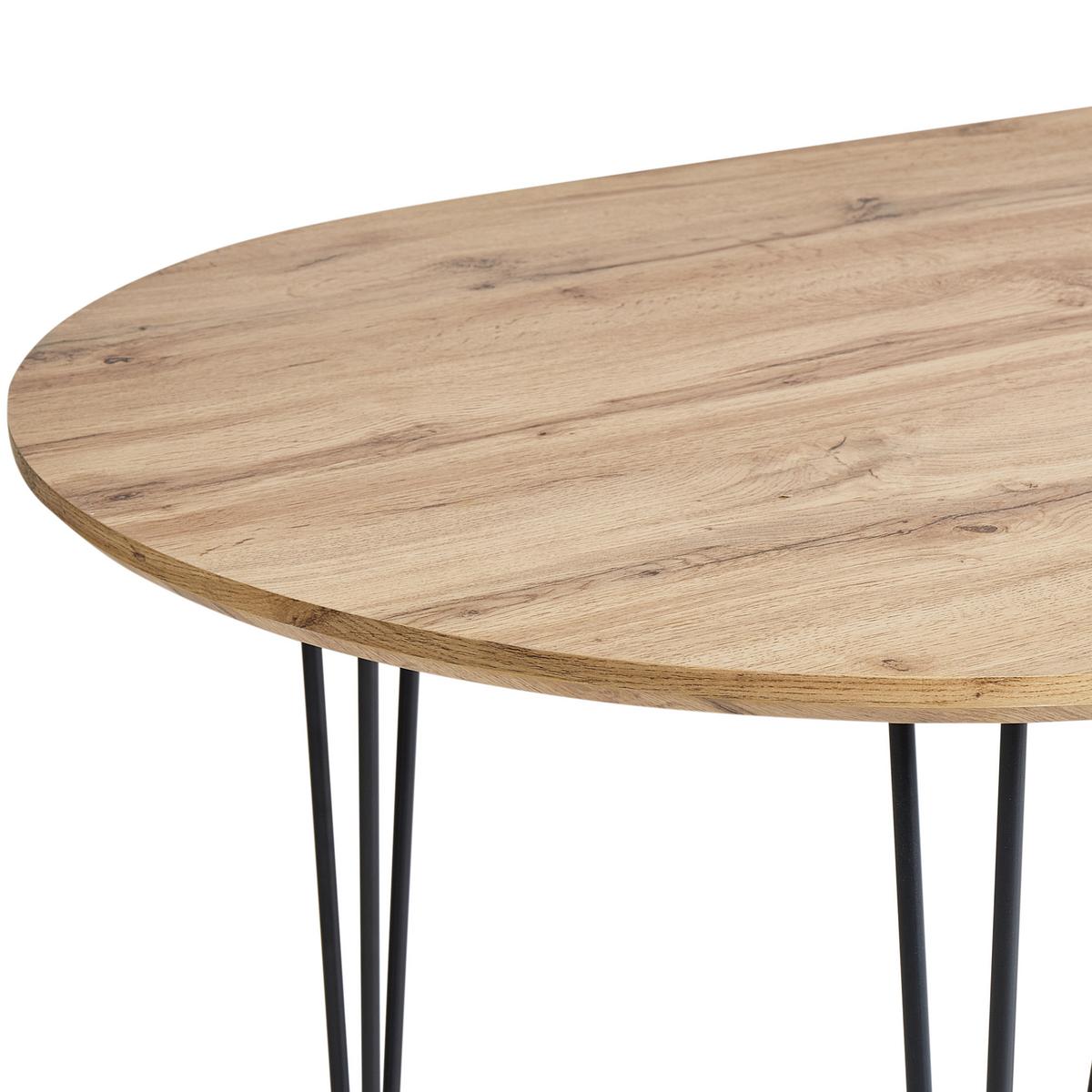 ESSTISCH Hellbraun 160/90 cm Cavell - Hellbraun, Holzwerkstoff (160/90/75cm) - Beliani