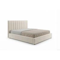 POLSTERBETT CATTURA Cremeweiß Velvet - Creme/Weiß, Textil (180/200cm) - KAWOLA