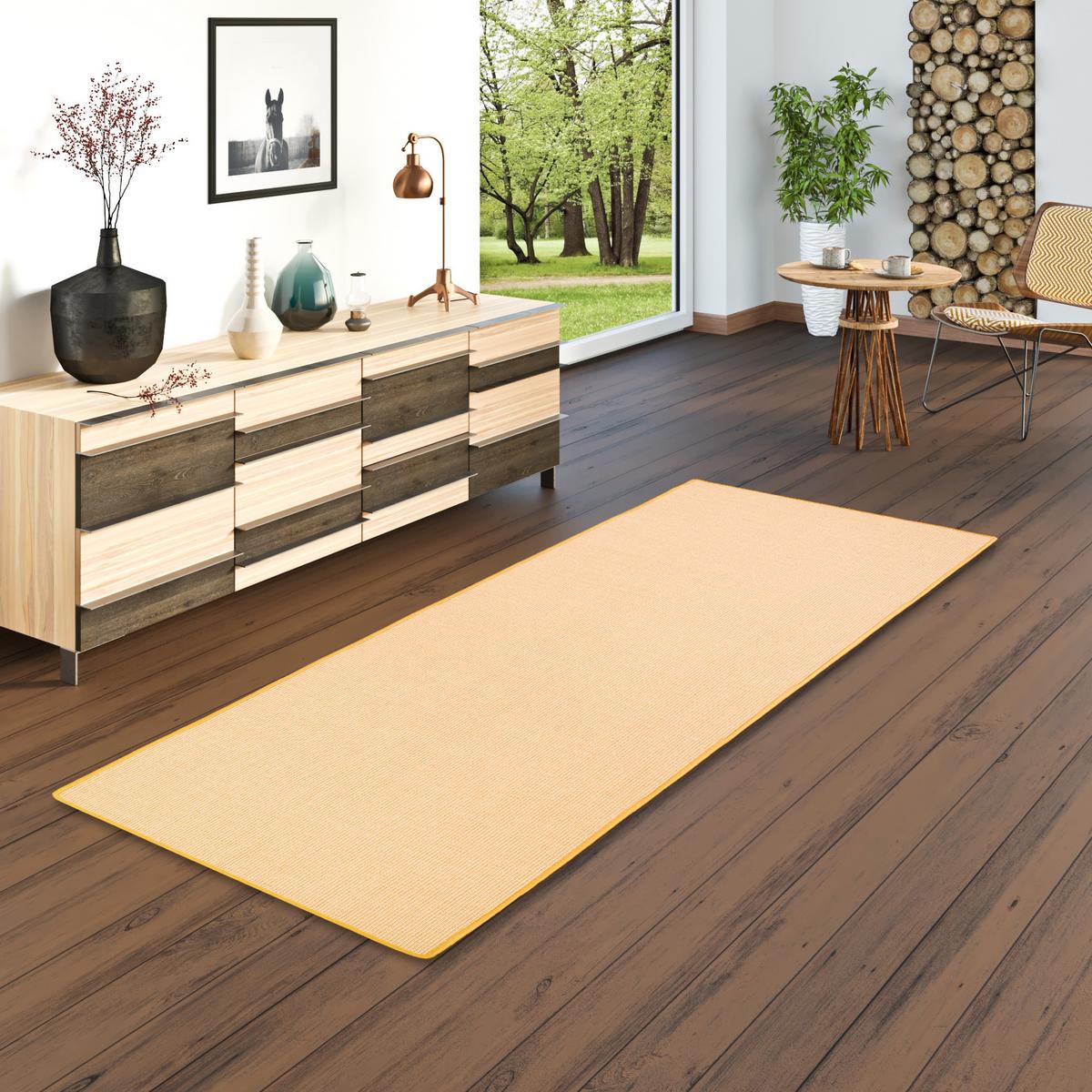 SISAL NATUR LÄUFER TEPPICH - Honig, Textil (80/400cm) - Snapstyle