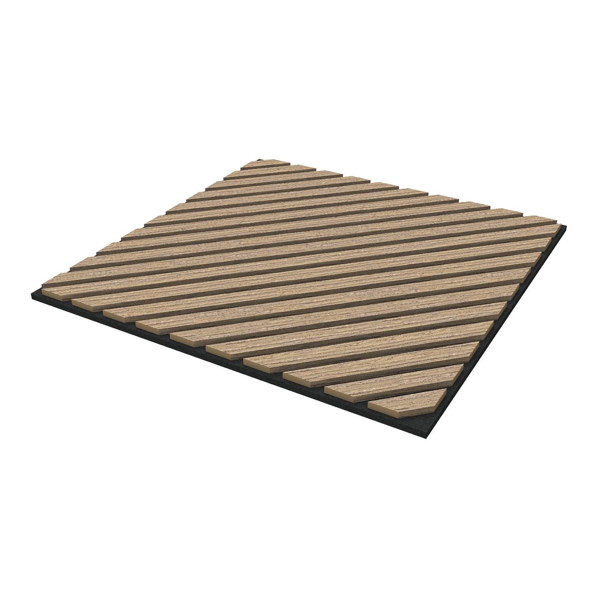 AKUSTIK WANDPANEEL-SET Vang 4-TLG. II - Walnussfarben, Holzwerkstoff/Kunststoff (60/60/2.1cm) - NEU.HOLZ