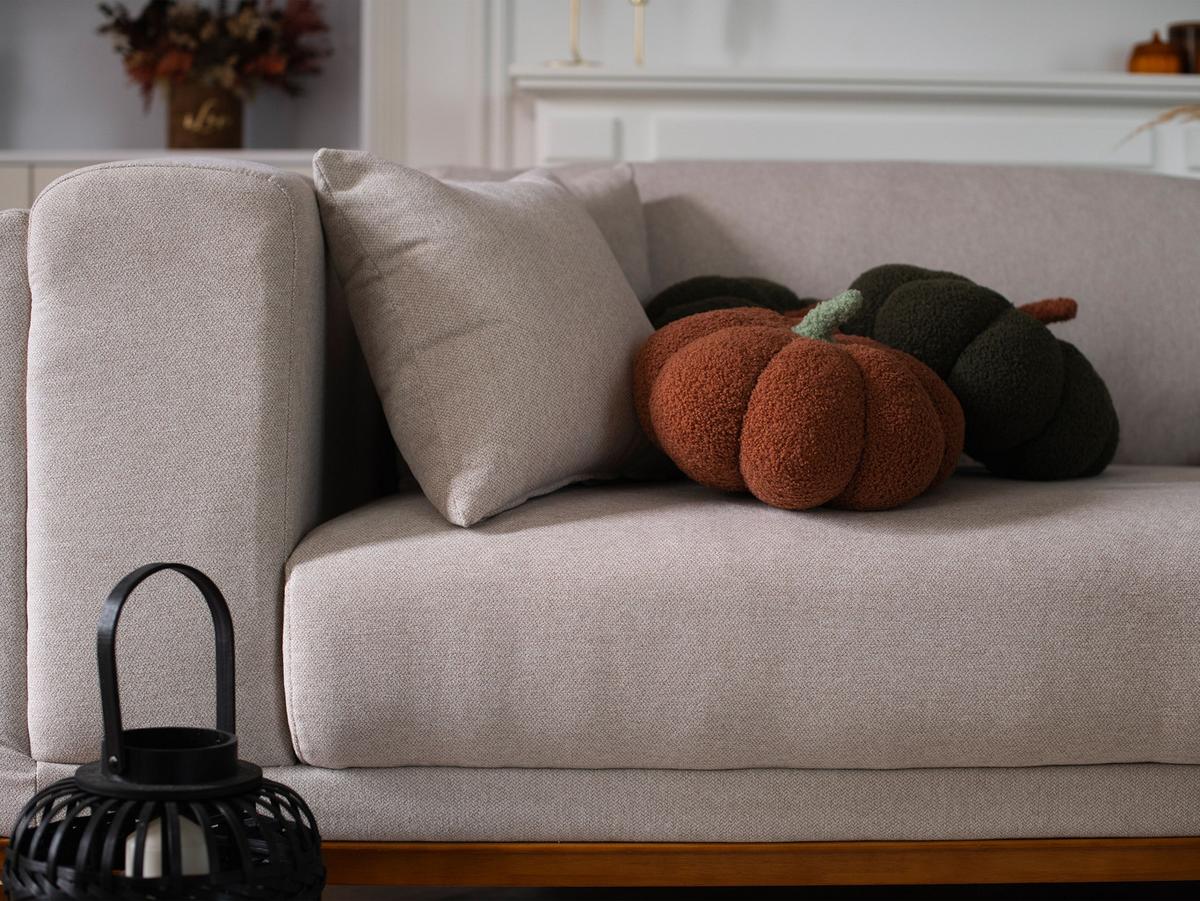 4-SITZER-SOFA Stoff Taupe Veng - Taupe/Beige, Textil (308/79/90cm) - Beliani