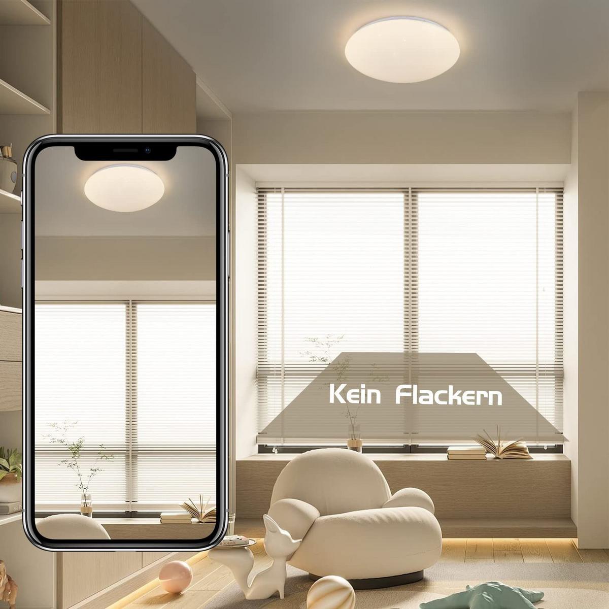 LED-DECKENLEUCHTE Stefan 29/29/8 cm - Weiß, Kunststoff (29/29/8cm) - Nettlife