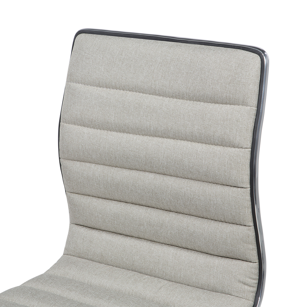 BARHOCKER 2er-Set Polsterbezug Beige Lucerne - Beige, Textil/Metall (40/116/39cm) - Beliani