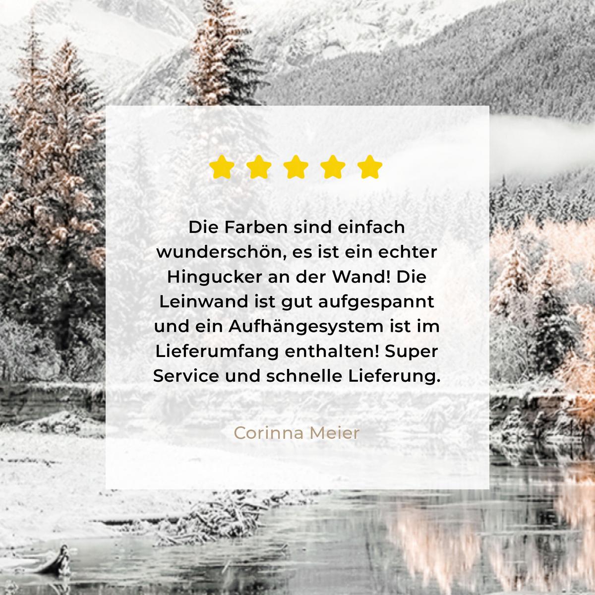 LEINWANDBILD Natur - Winter - Bäume - Berge - Schnee Deko Wohnzimmer 20x30 cm - Weiß Hochglanz, Textil (20/30cm) - MuchoWow