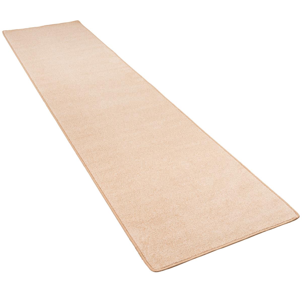 TREND VELOURS LÄUFER TEPPICH JOY - Beige, Textil (80/320cm) - Snapstyle