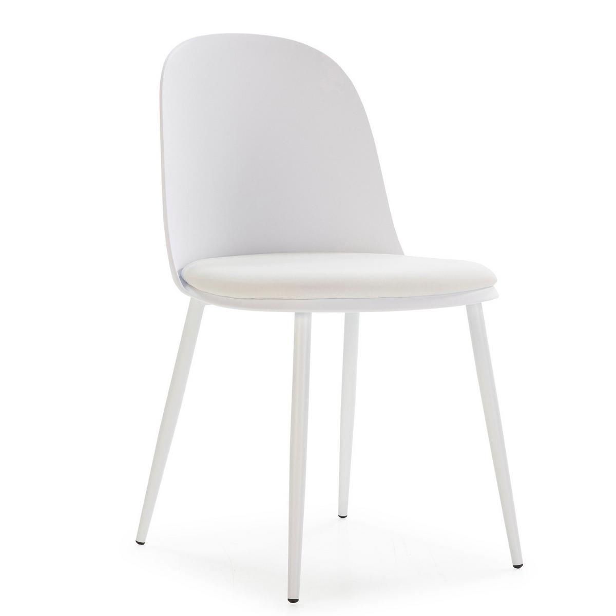 STUHL 4er-Set Kana weiß - Weiß, Kunststoff/Metall (45/83/51cm) - VS Venta-stock