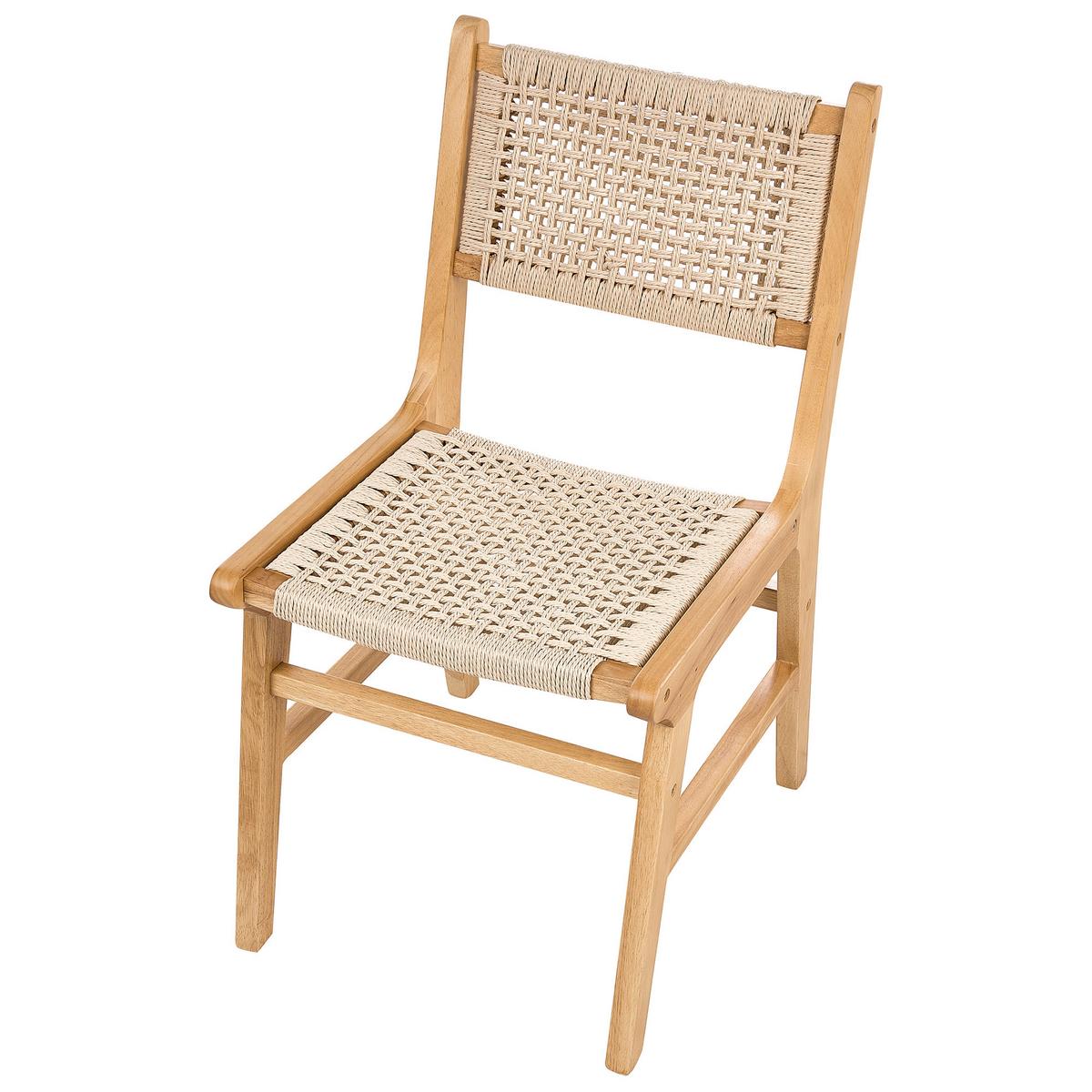 ESSZIMMERSTUHL 2er-Set Holz Hellbraun/Beige Ozella - Hellbraun, Holz (46/84/55cm) - Beliani