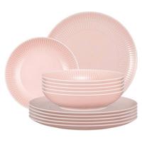 TAFELSERVICE Amina Rosé 12-tlg. - Rosa, Keramik (2/2/2cm) - Seltmann Weiden