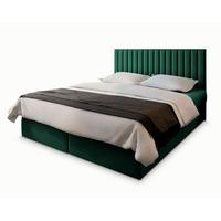 BOXBETT BRESEL 180x200 cm mit Matratze und Topper - Grün - Grün, Holz (180/200cm) - MASSENO