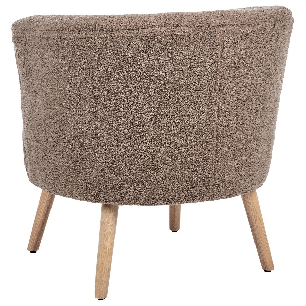 SESSEL Braun Odenzen - Braun, Textil (72/77/73cm) - Beliani