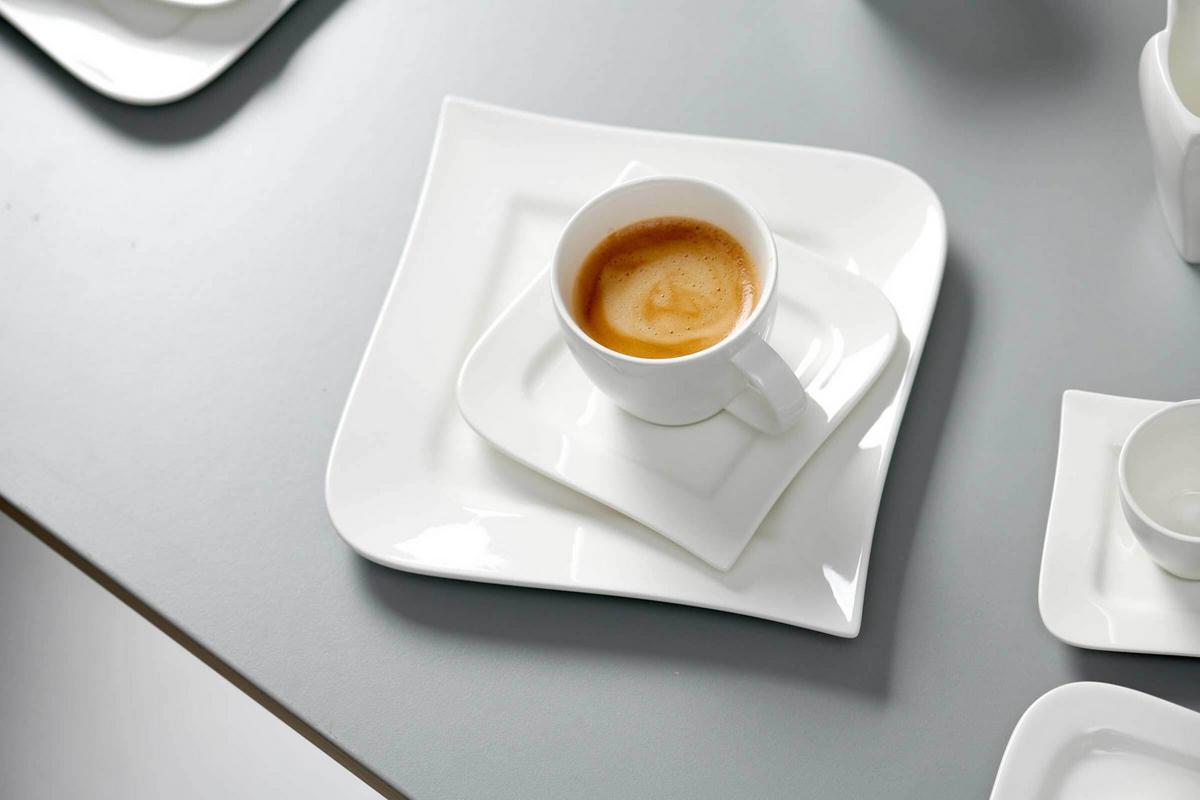 ESPRESSOUNTERTASSEN Melodie weiß ø 11 cm 6er Set - Weiß, Keramik (11cm) - Ritzenhoff Breker