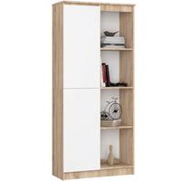 STANDREGAL Eiche Sonoma, Weiß 180/80/35 - Weiß, Holzwerkstoff (80/180/35cm) - RAUMHIRSCH FURNITURE
