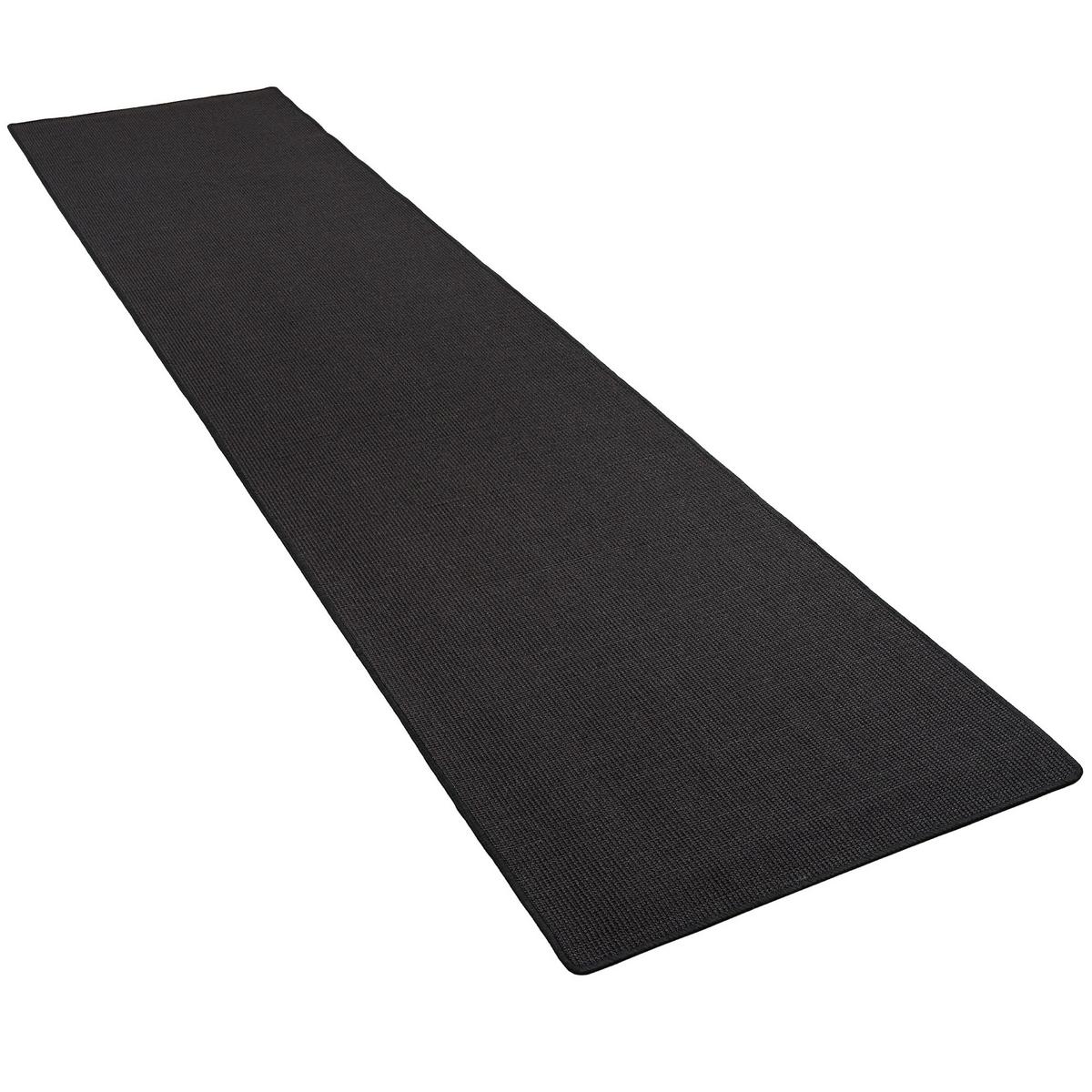 SISAL NATUR LÄUFER TEPPICH - Schwarz, Textil (80/400cm) - Snapstyle
