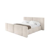POLSTERBETT mit Bettkasten, Fußteil und Lattenrost, Bett mit Matratze H3/H4 - NILO-Z 140x200 Beige - Beige, Holzwerkstoff/Textil (140/200cm) - ALTDECOR