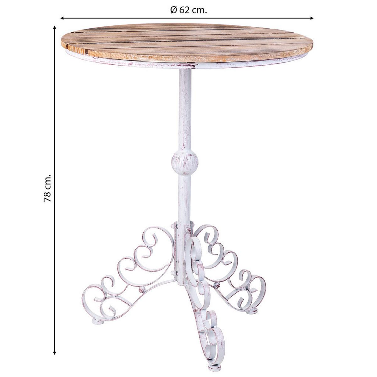 TISCH, weiß, 62x78cm - Weiß, Holz (62/62/78cm) - Wanderlust