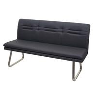 SITZBANK Grau, Silber - Silberfarben/Grau, Textil (160/90/59cm) - MCW