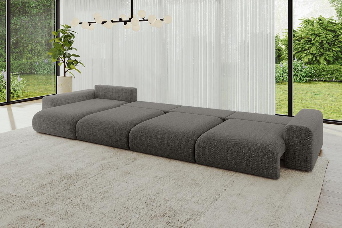 WOHNLANDSCHAFT mit Schlaffunktion ESKAR-U2-464x176x72cm Grau - Taupe/Grau, Holzwerkstoff/Kunststoff (176/72/464cm) - ALTDECOR