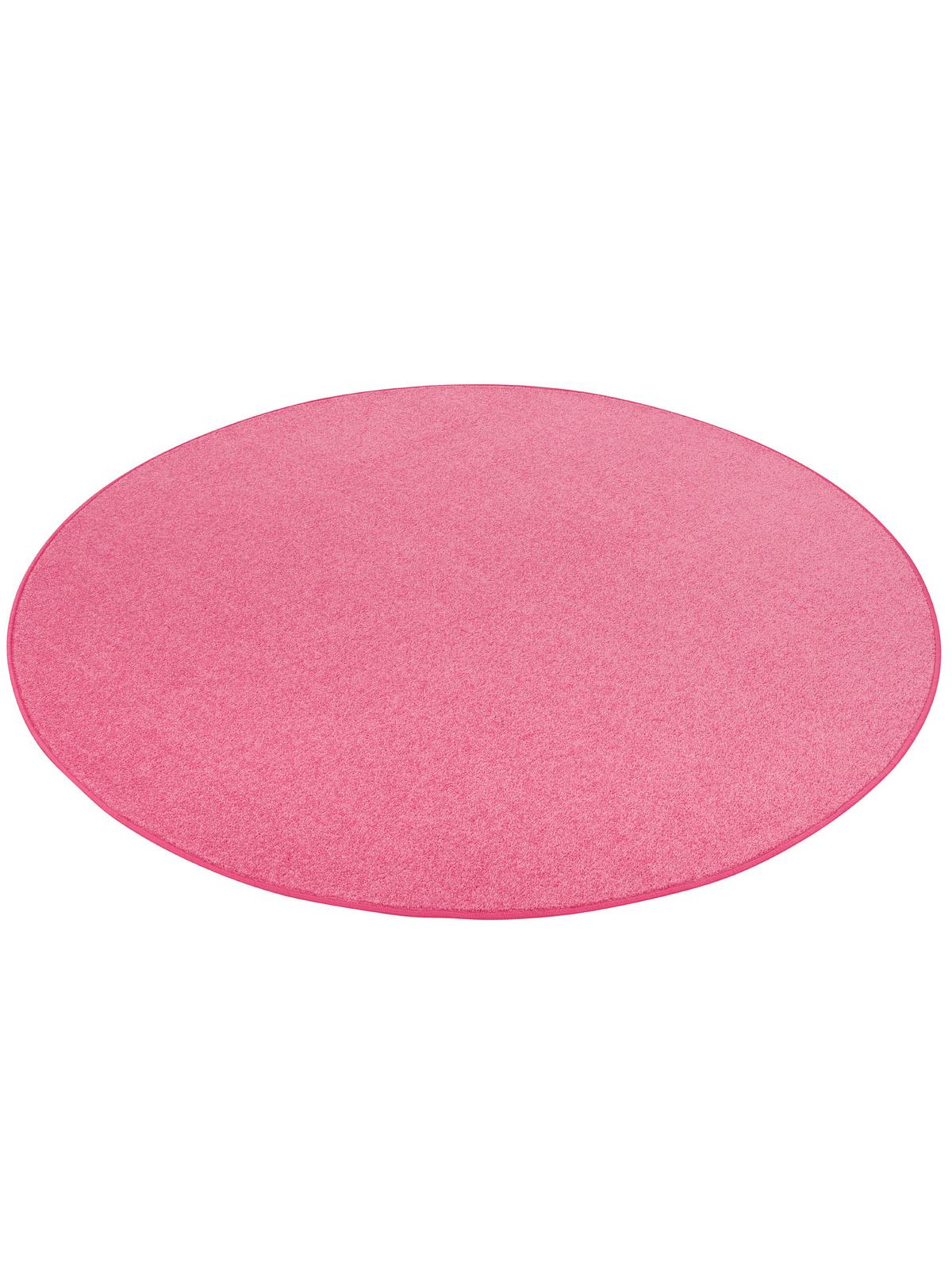 TREND VELOURS TEPPICH JOY RUND - Rosa, Textil (160/160cm) - Snapstyle