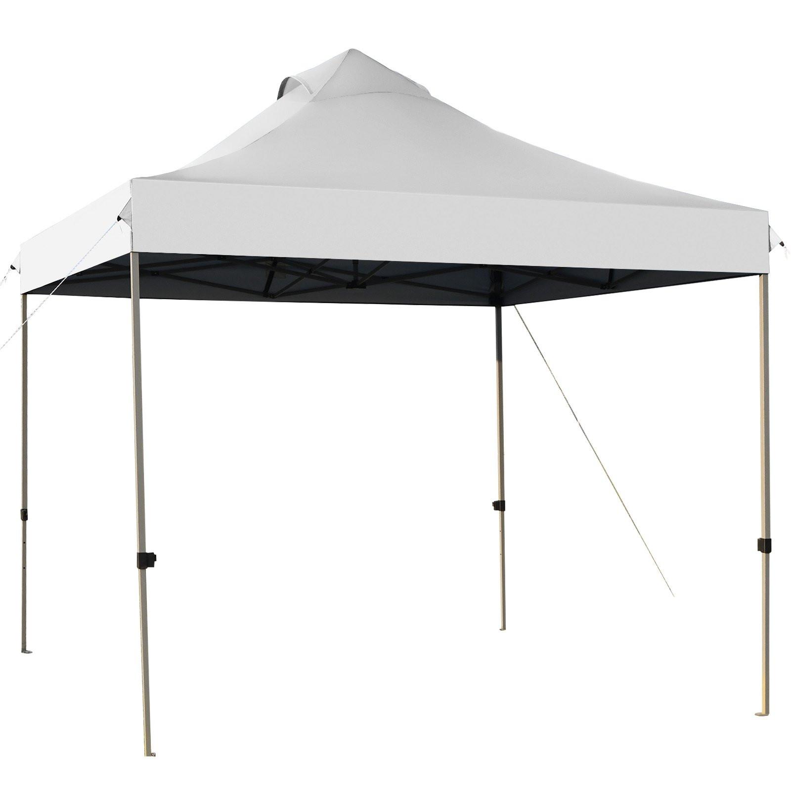 POP-UP-UBERDACHUNGSZELT Weiß - Weiß, Textil (300/335/300cm) - COSTWAY