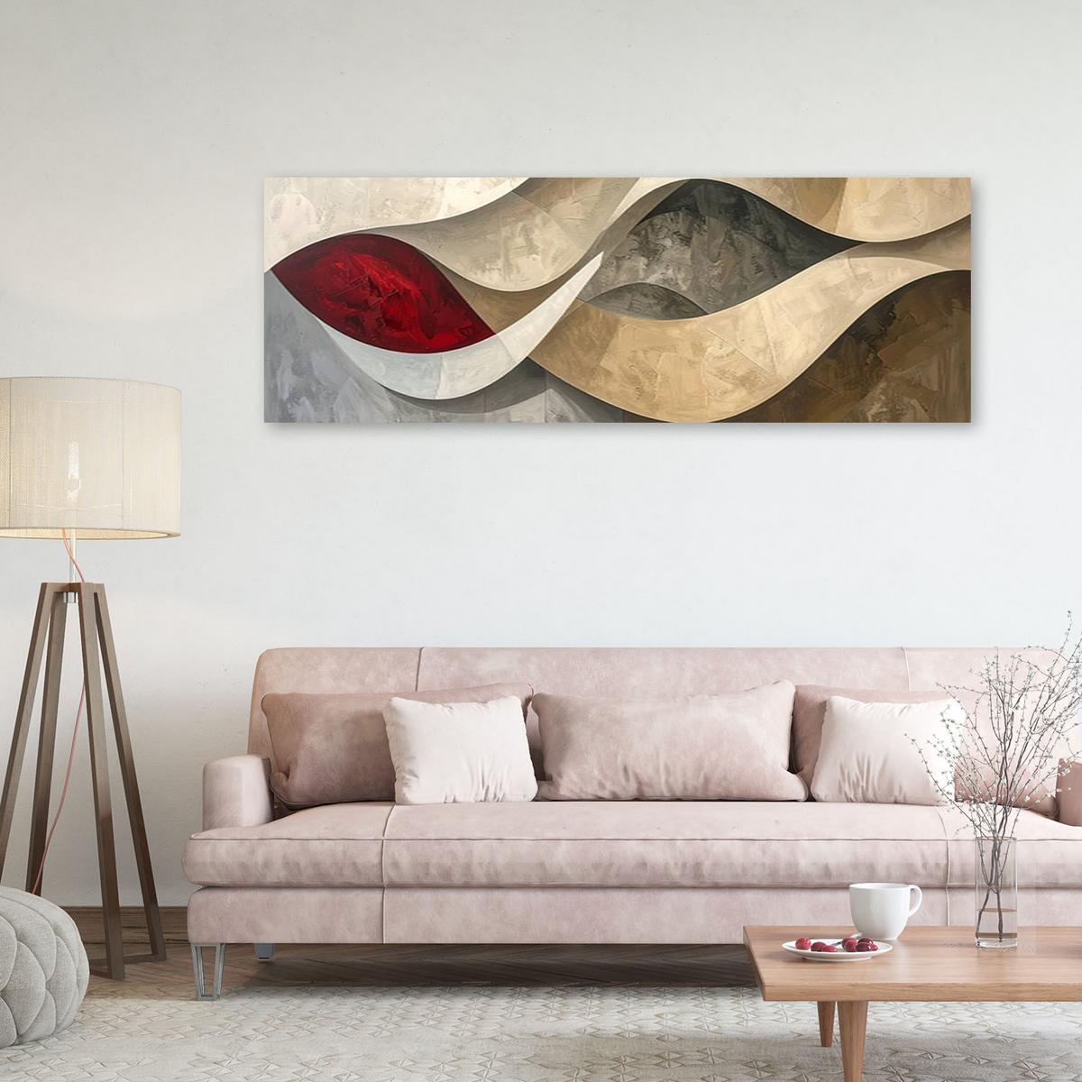 LEINWANDBILD 3D und geometrisch 120x40cm - Multicolor, Textil (120/40cm) - Feeby