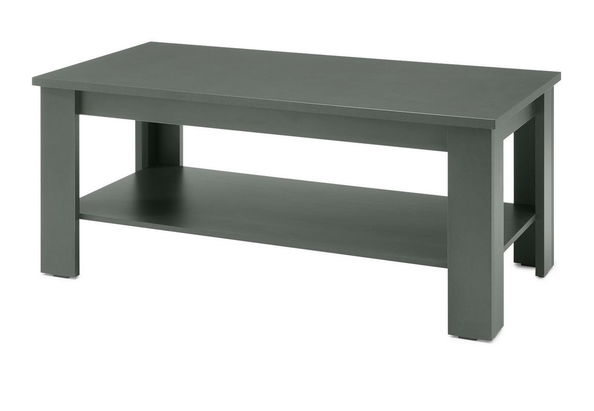 COUCHTISCH grün Landhaus 120 cm, Beistelltisch mit Ablage - Grün, Holzwerkstoff (120/60/52cm) - Furn.Design