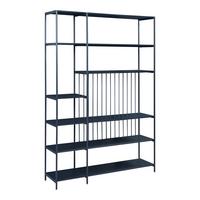 STANDREGAL Rælingen - Schwarz, Metall (120/180/32.5cm) - [en.casa]