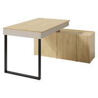 SCHREIBTISCH Luca LC10 - Sandfarben/Schwarz, Holzwerkstoff (228/63/75cm) - MIRJAN24