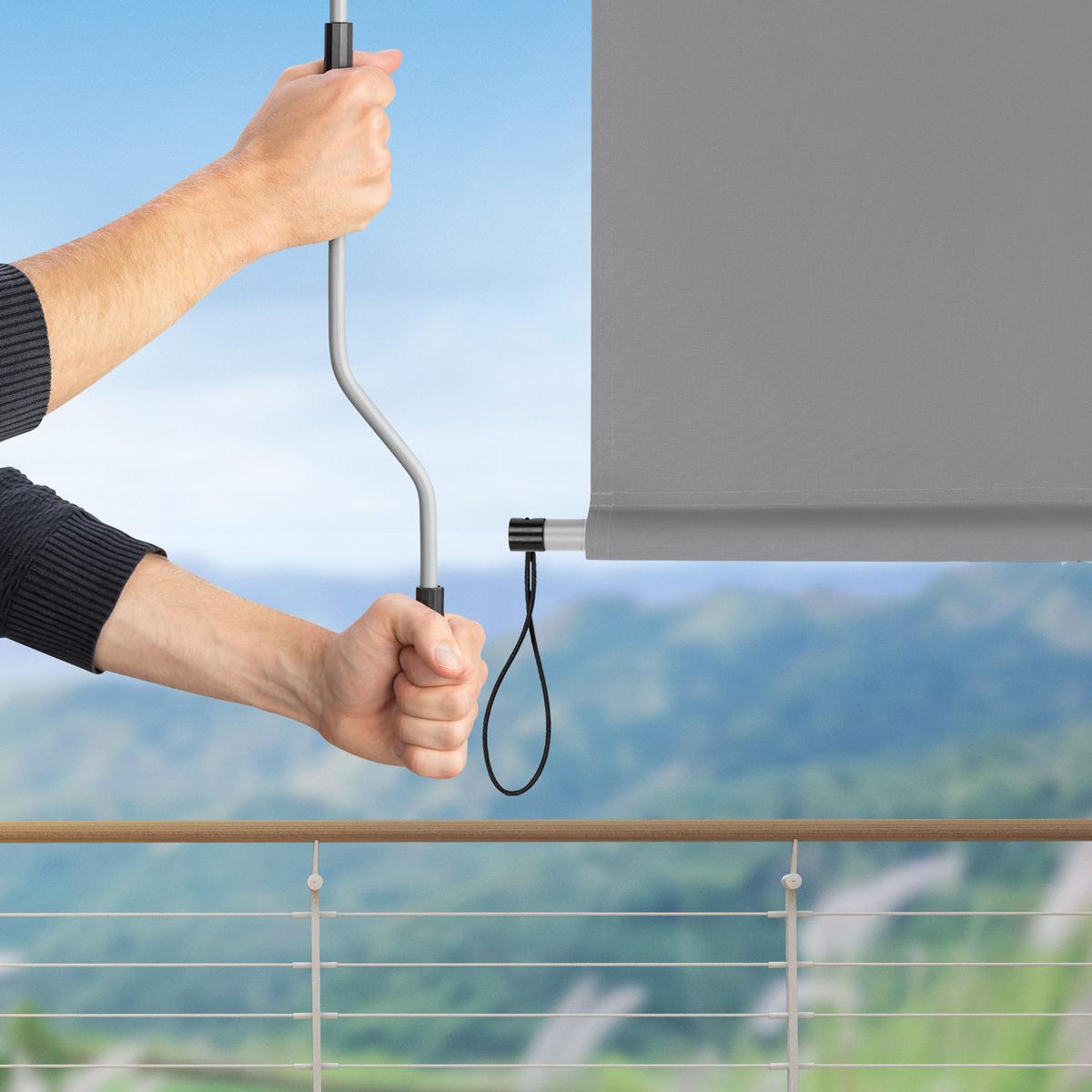 SENKRECHTMARKISE SolVision MS5 1,4/2,5 m Grau - Grau, Metall (140/1/250cm) - Sol Royal