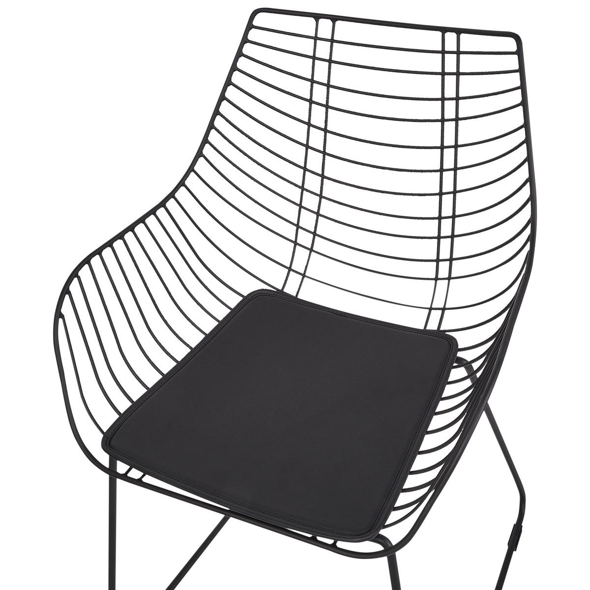 ESSZIMMERSTUHL 2er-Set Metall Schwarz Annapolis - Schwarz, Metall (57/86/56cm) - Beliani