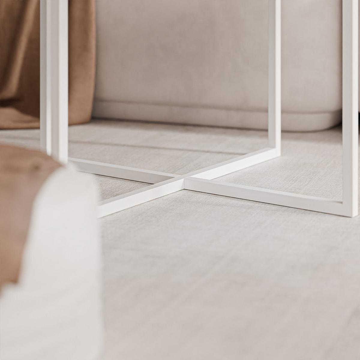 COUCHTISCH BESARO 75/47 cm runden, Weiß / Grigia Pietra - Weiß/Grau, Metall (75/75/47cm) - Idohome