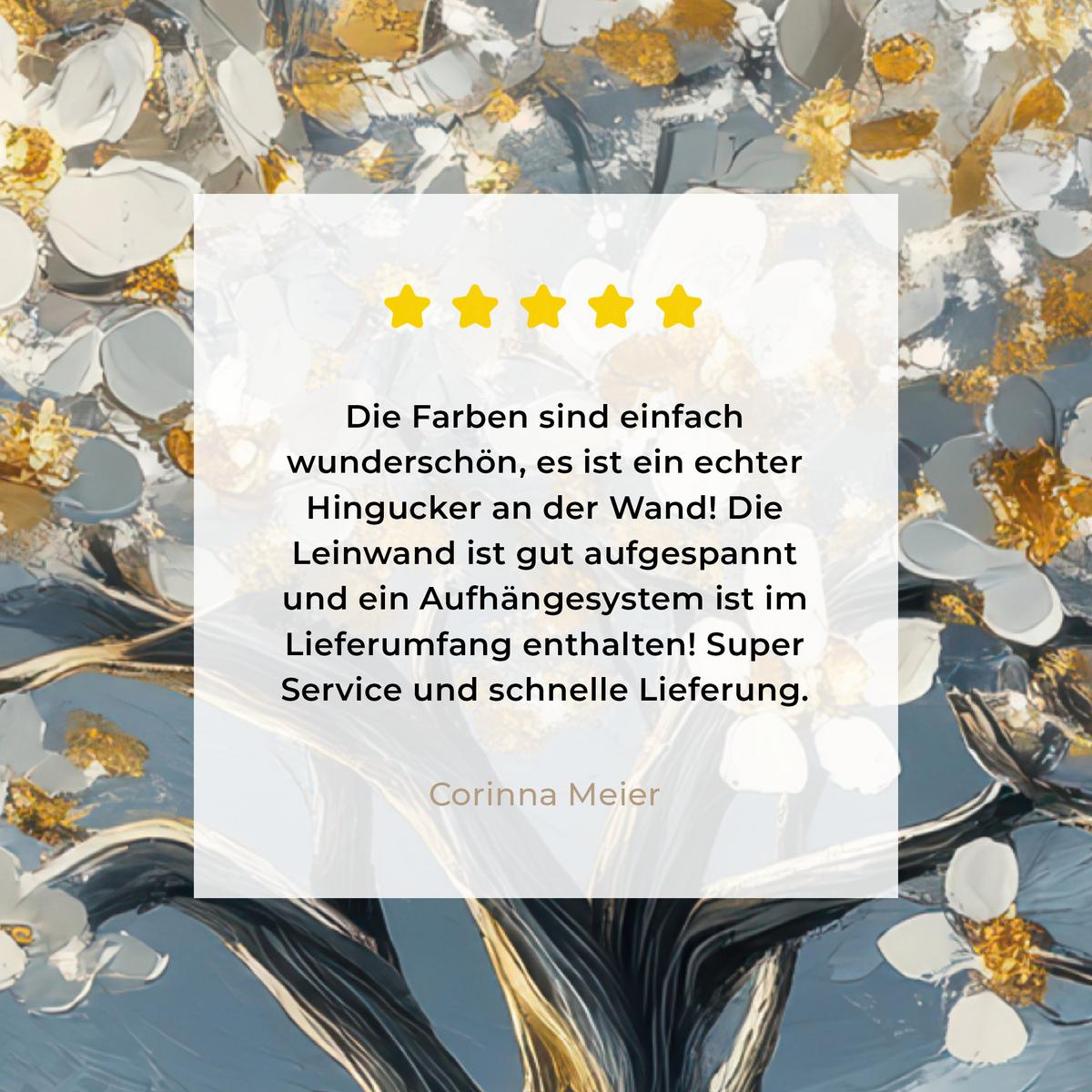 LEINWANDBILD Baum - Winter - Baum des Lebens - Modern - Gold Room Decor 30x40 cm - Goldfarben, Textil (30/40cm) - MuchoWow