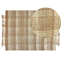 TEPPICH geflochten Berissa 200/140 cm - Beige, Naturmaterialien (140/200cm) - Beliani