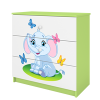 KOMMODE Babydreams Elefant 81/81/41 - Grün, Holzwerkstoff (81/81/41cm) - RAUMHIRSCH FURNITURE