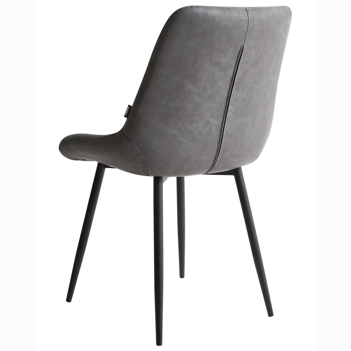 ESSZIMMERSTUHL 2er-Set Grau Melrose - Schwarz/Grau, Kunststoff (50/85/45cm) - Beliani