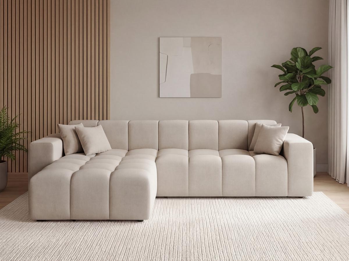 ECKSOFA Loopo Beige Links - Beige, Holz/Textil (265/180cm) - Graingold