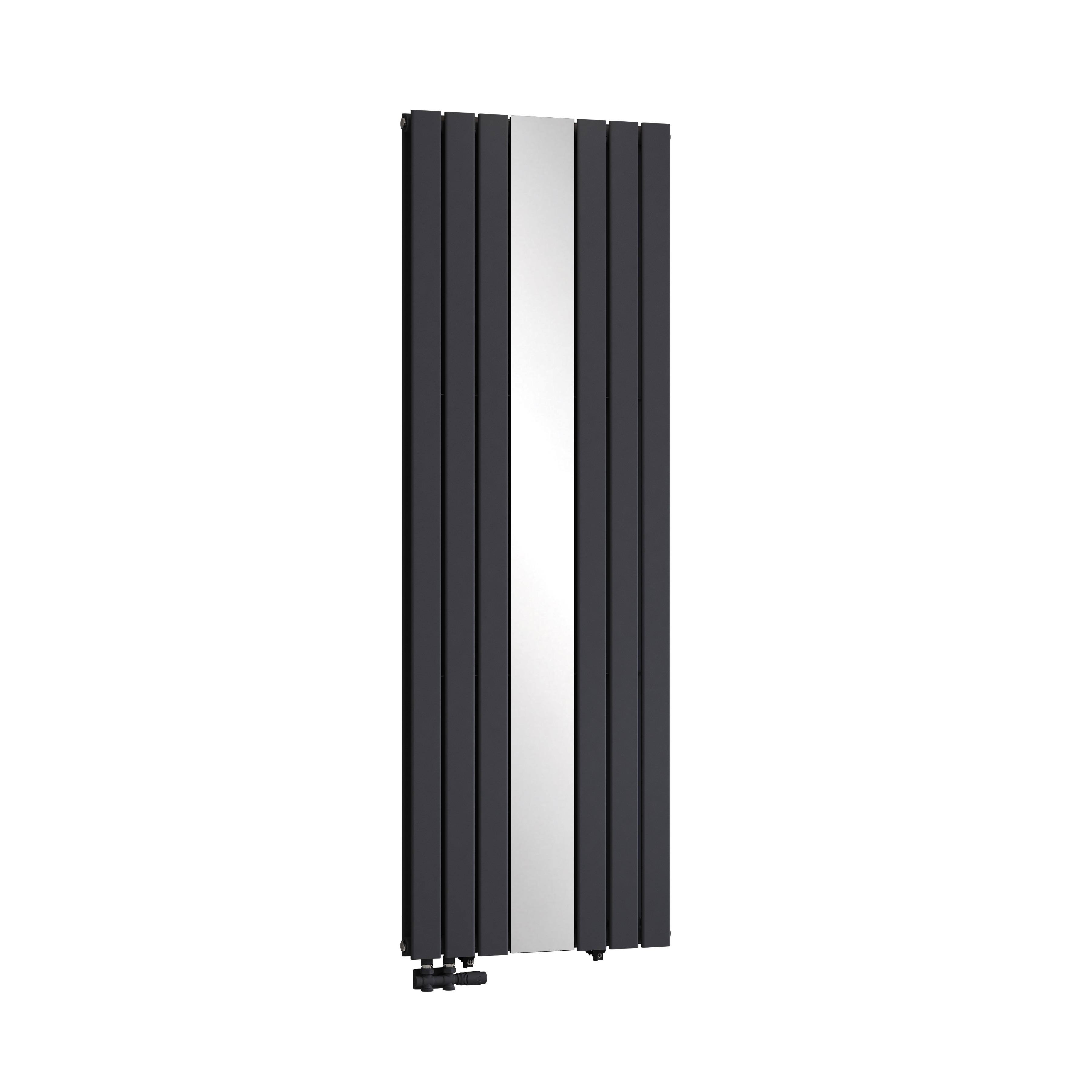 HEIZKÖRPER Flachheizkörper mit Spiegel 180/60,8 cm - Anthrazit, Metall (61/180/5cm) - EMKE