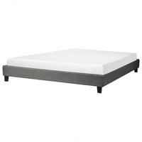 POLSTERBETT mit Lattenrost 180x200 cm Grau Roanne - Grau, Textil (180/200cm) - Beliani