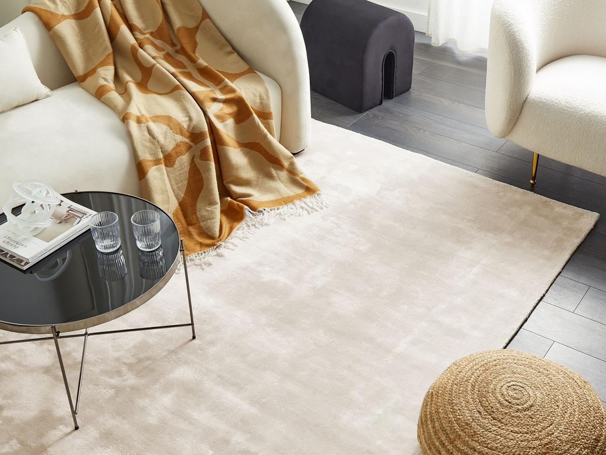 KURZFLOR-TEPPICH Gesi II 200/140 cm - Beige, Naturmaterialien (140/200cm) - Beliani
