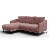 ECKSOFA VILT 3-Sitzer, altrosa - Altrosa/Schwarz, Holzwerkstoff/Textil (221/156cm) - Wozimo
