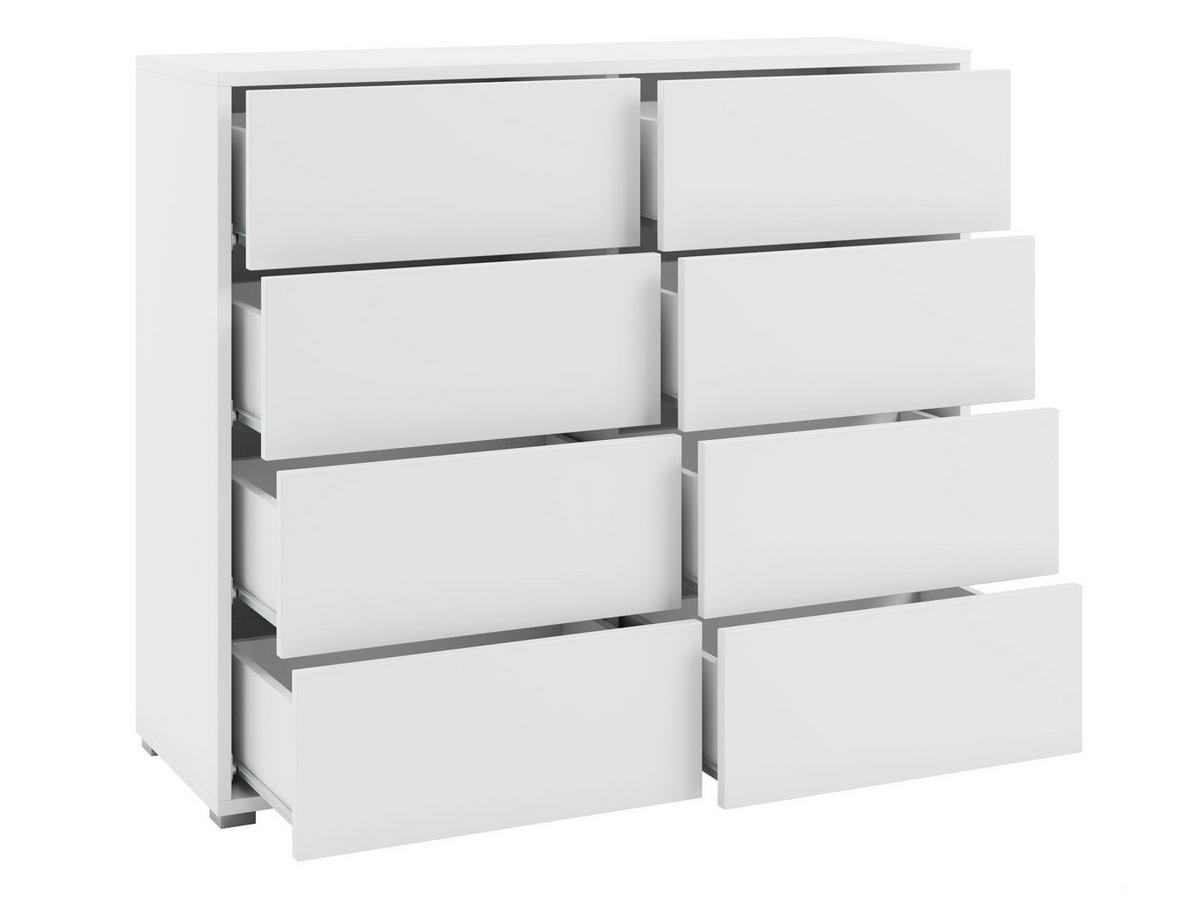 KOMMODE Gesita K8SZ - Silberfarben/Weiß, Holzwerkstoff/Kunststoff (120/93/41cm) - MIRJAN24