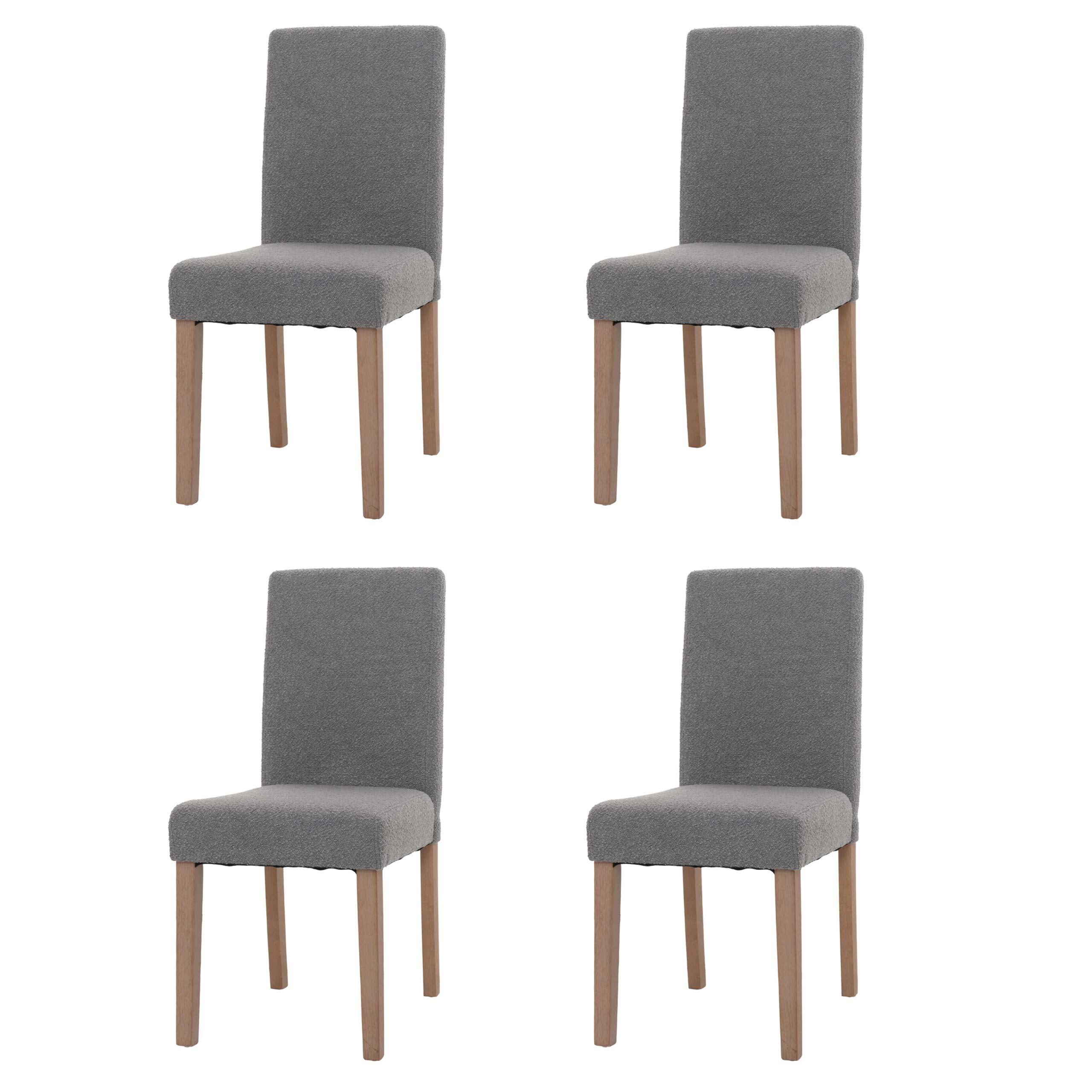 ESSZIMMERSTUHL Grau 4er-Set - Grau, Textil (42/90/50cm) - MCW